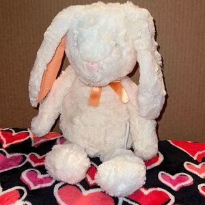 Kids Preferred FURRIENDS 14” white Bunny Floppy Ears Tangerine accents